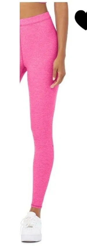 NWT ALO Yoga high waist flow legging neon pink heather new small older style thumbnail 1