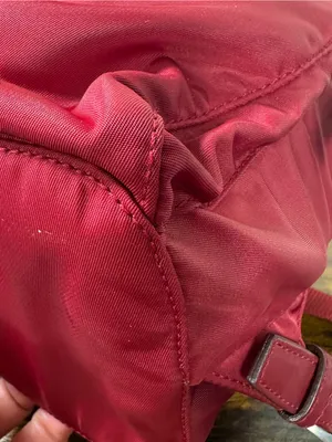 Prada Vela Sport Backpack Bag Medium Cerise Nylon Leather Italy Logo Triangle thumbnail 14