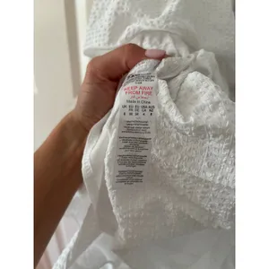 PrettyLittleThing White Textured Tiered Mini Dress Puff Sleeve Women’s US 4 XS thumbnail 8