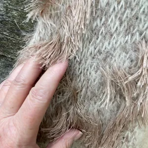 Long haired angora size L/XL oversized open cardigan. thumbnail 6