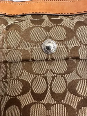Coach 6442 Signature Canvas Crossbody Bag Brown Tan Leather Vintage Y2K 2006 thumbnail 13