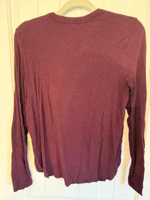 Aerie Real Soft Maroon Long Sleeve Tee thumbnail 3