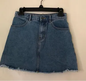 Brandy Melville John Galt Denim Jean Mini Skirt Dark Blue Size Medium thumbnail 1
