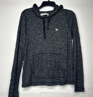 Abercrombie & Fitch Women’s Gray Hoodie Size Small Pullover Long Sleeve thumbnail 1