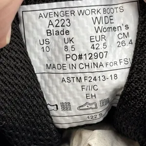 Avenger Women's Work Boots Blade Low CT Black 10 Wide‎ thumbnail 8