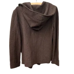 A. Giannetti size S boiled wool cardigan with hood. thumbnail 3