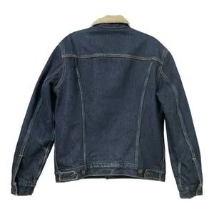 Levis Sherpa Lined Dark Wash Womens Denim Jacket Size Medium thumbnail 3