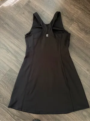 ZELOS Black Racerback Athletic Mini Dress Medium thumbnail 1