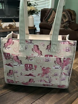 VIRAL Betsey Johnson pink horse rodeo western bag thumbnail 5