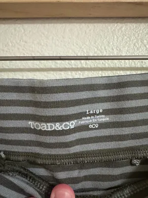 Toad&Co Black and Gray Striped Mini Skirt thumbnail 2