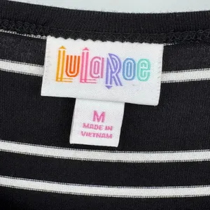 Lularoe Julia dress women's M pencil stripe jersey knit sheath black white NEW thumbnail 5