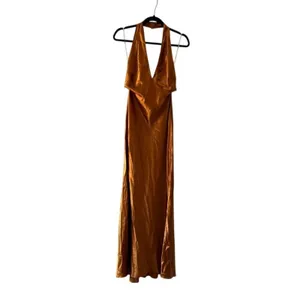 Reformation Daniela Silk Dress Copper size 0 silk C0 thumbnail 4