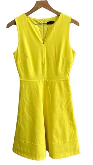 The Limited Sleeveless Skater Dress Bright Yellow Size XS thumbnail 1