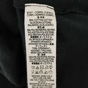 Free People Women's Cotton Blend V Neck Tie Back Long Sleeve Tee Shirt Top Black thumbnail 4