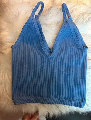 NWOT Free People Movement Happiness Runs (V-neck Watch Out Tank) -Crop top 🦋 thumbnail 3