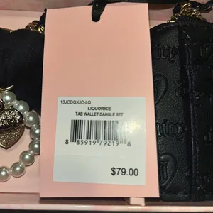 Juicy Couture Key Holder Card Wallet TAB WALLET DANGLE SET LIQUORICE thumbnail 8