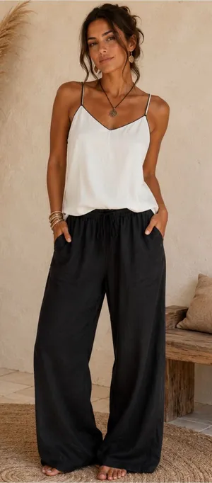 Banana Republic White Satin V-Neck Spaghetti Strap Camisole Size Large thumbnail 1