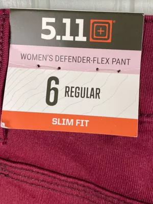 NEW 5.11 Tactical Women's Defender-Flex Pants Slim Fit Size 6 Regular Red Twill thumbnail 9