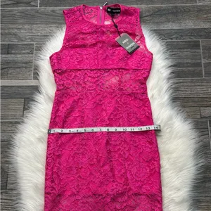 NWT NBD X Naven Lace Dahlia Dress in Pink Glo thumbnail 10