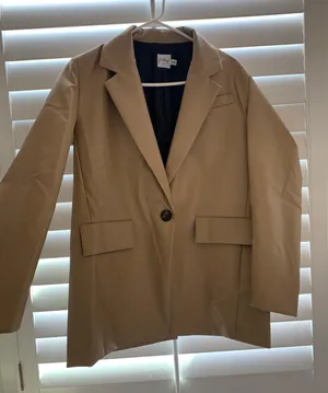 Princess Polly Jocelyn Beige Leather Blazer thumbnail 7