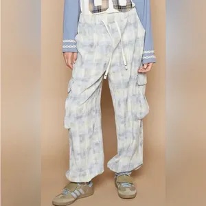 POL Relaxed Fit Plaid Joggers Size Medium thumbnail 2