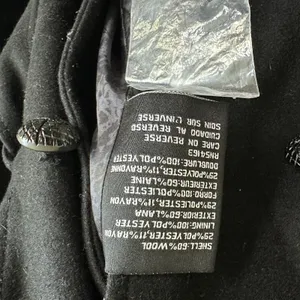 Guess Pea Coat y2k Black Wool Blend Tweed Preppy Capsule Large thumbnail 4
