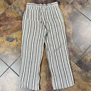 Old Navy High-Waisted Striped Linen-Blend Wide-Leg Pants Small thumbnail 7