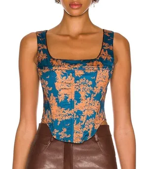 MIAOU | Corset Top in Marmalade Toile size Medium NWT thumbnail 1