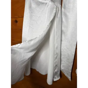 NWT Lulus Reglan White Satin One-Shoulder Sash Midi Dress Banquet Gala Size XS thumbnail 4