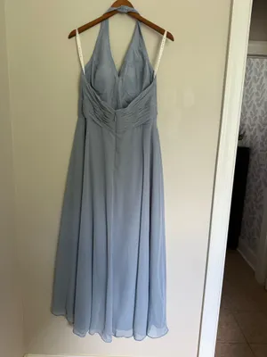 Azazie Bridesmaid Dress Dusty Blue thumbnail 3