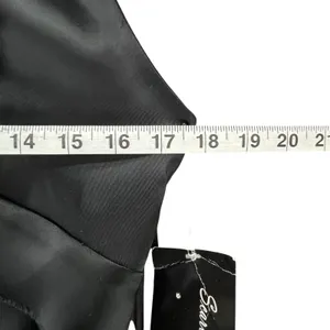 Scarlett Nite Y2K Halter Dress 14 Black Satin Tiered Ruffled Cocktail Retro HOCO thumbnail 9