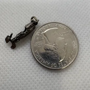 Vintage Sterling Silver Motorboat Charm Movable Rudder Nautical Pendant 1.6g thumbnail 6