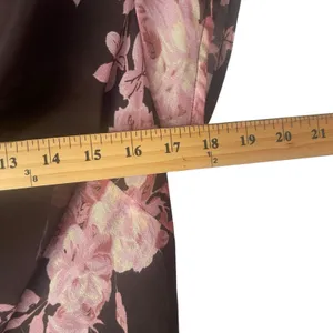 Connected Y2k Pink‎ Brown Fairy Beaded Floral Tiered Chiffon Midi Dress thumbnail 9