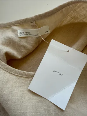 NWT Oat + Fort Ramie Blend Dress Size Medium thumbnail 3