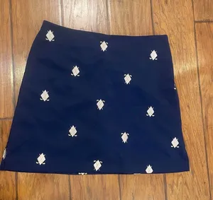 Coral Bay Navy blue Mini golf Skirt has shorts underneath size 10 embroidered thumbnail 1