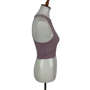 As Revival Women Small Pink Crop Sports Bra Stretch Activewear Yoga Gym thumbnail 4