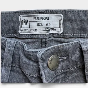 Free People Grey High Rise Flared Jeans Raw Hem W26 61502-16515125 thumbnail 4