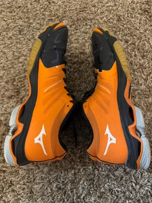 Mizuno Wave Lightning Volleyball Shoes Orange Black thumbnail 5
