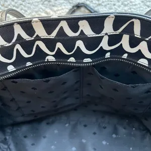 Kate Spade Shore Street Margereta Tote Black and White **Damaged Strap** Zip top thumbnail 5