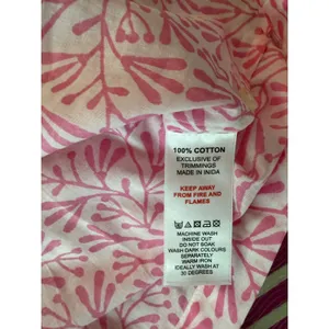 Lime Tree Design England Pink Cotton Pajama Set Small Travel Bag Pockets thumbnail 7