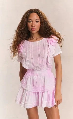 LoVESHACKFANCY Natasha Heritage Mini Dress size small thumbnail 1
