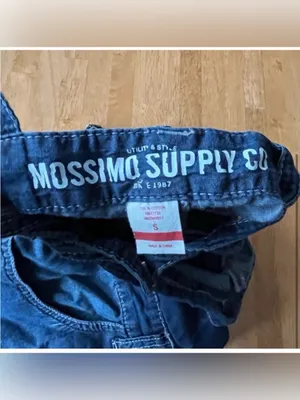Denim Overall Shorts Small Blue thumbnail 4