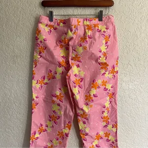 Lilly Pulitzer Crop Pants Pink 6 Women Floral Bi-Stretch Tropical Summer thumbnail 7