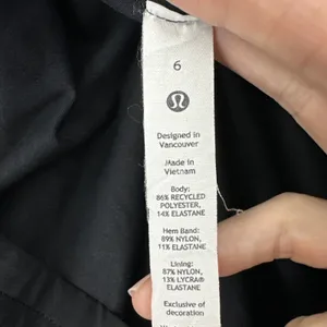 Lululemon Hotty Hot High Rise Skirt Skort Black Athletic Athleisure Women's 6 thumbnail 6