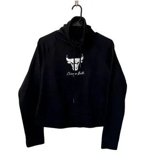 Chicago Bulls black sweater cowl neck comfortable sweater sports athletic thumbnail 1
