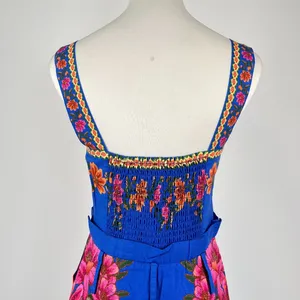 NWOT Farm Rio Linen Blend Floral Print Romper Size S thumbnail 8