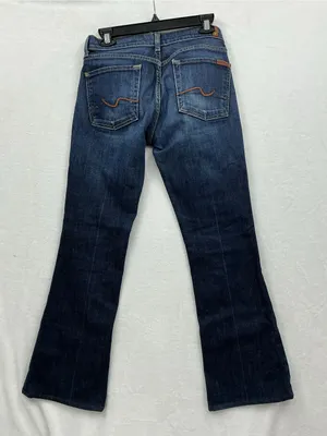 7 For All Mankind Women's Dark Blue Flare Jeans 999 thumbnail 7