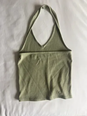 American Eagle Green Halter Tank thumbnail 2