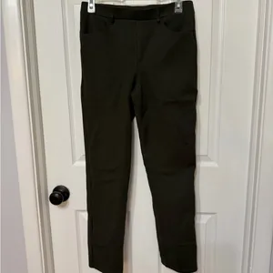 QUINCE Ultra-Stretch Ponte Straight Leg‎ Pants Olive size Medium Petite thumbnail 3
