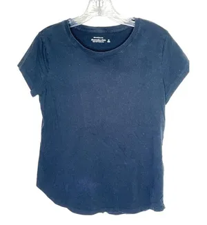 Abercrombie & Fitch Black Knotted Crew Tee Medium 85Z thumbnail 1
